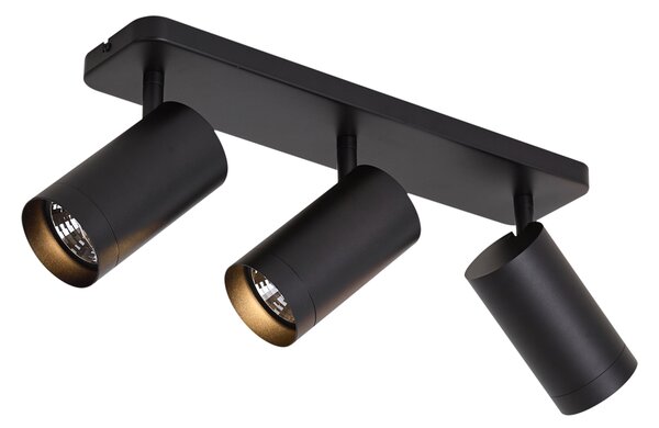 Nowoczesna lampa sufitowa czarna 3-punktowa GU10 70mm - Jeana Luxe