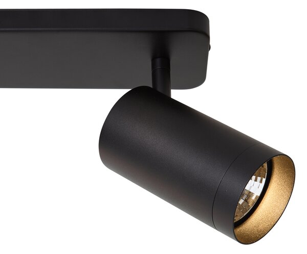 Nowoczesna lampa sufitowa czarna 2-punktowa GU10 70mm - Jeana Luxe