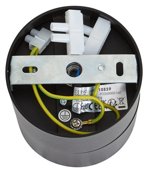 Nowoczesny reflektor natynkowy czarny GU10 50mm uchylny - Echo