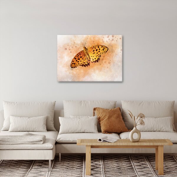 Obraz - Pomarańczowy motyl, akwarela (70x50 cm)