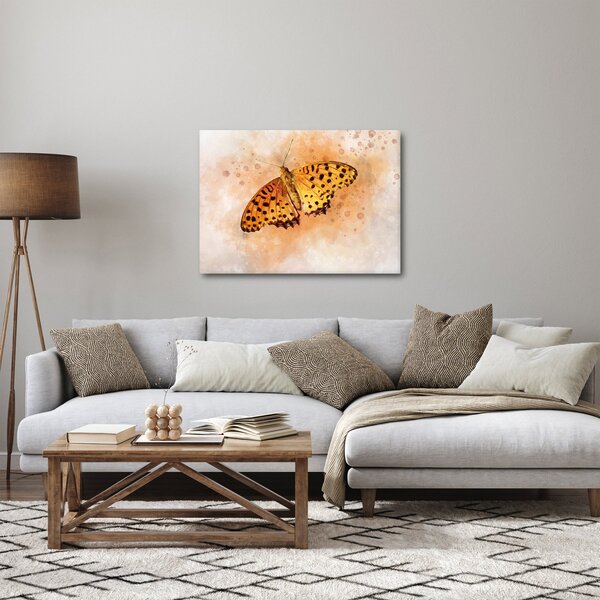 Obraz - Pomarańczowy motyl, akwarela (70x50 cm)