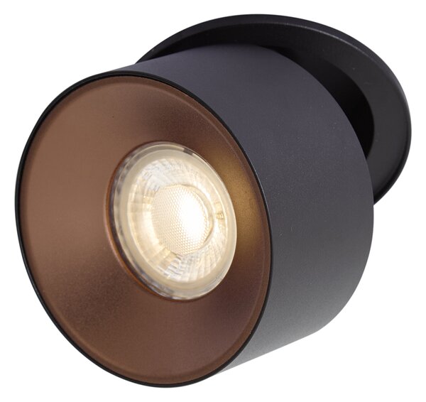 Nowoczesne oczko wpuszczane czarne GU10 50mm - Echo