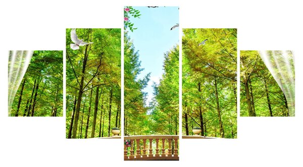 Obraz - Widok na las (125x70 cm)