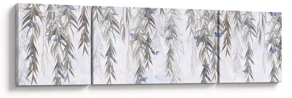 Obraz - Gałązki wierzby z motylami (170x50 cm)