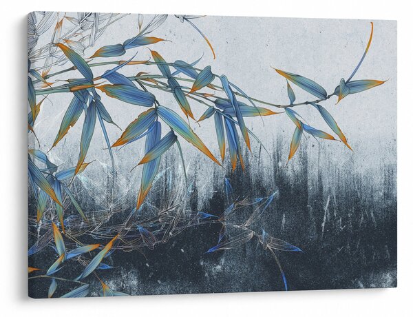Obraz - Bambus na ścianie (70x50 cm)