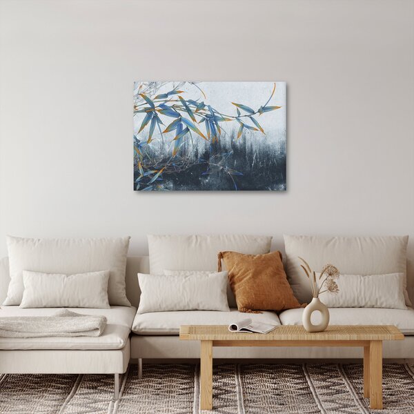Obraz - Bambus na ścianie (70x50 cm)