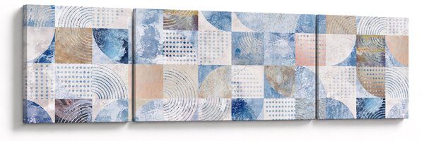 Obraz - Geometryczne kształty na ścianie (170x50 cm)
