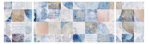 Obraz - Geometryczne kształty na ścianie (170x50 cm)