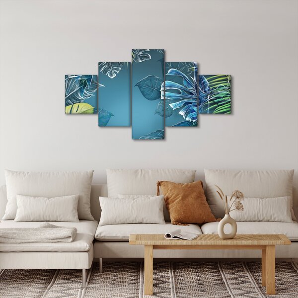 Obraz - Liście roślin tropikalnych (125x70 cm)