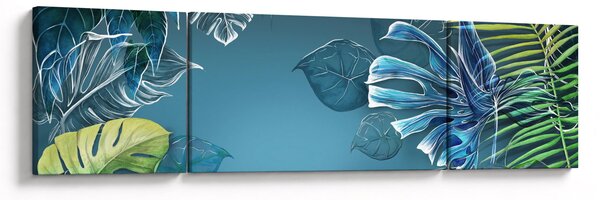 Obraz - Liście roślin tropikalnych (170x50 cm)
