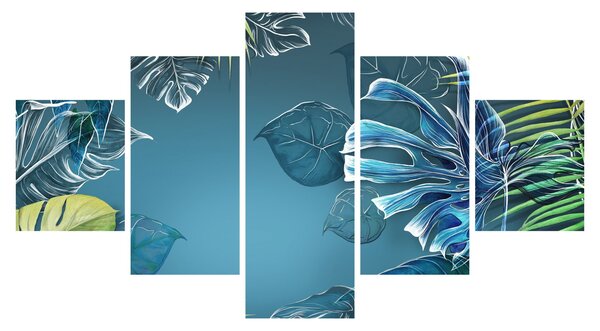 Obraz - Liście roślin tropikalnych (125x70 cm)