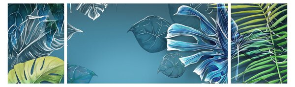 Obraz - Liście roślin tropikalnych (170x50 cm)
