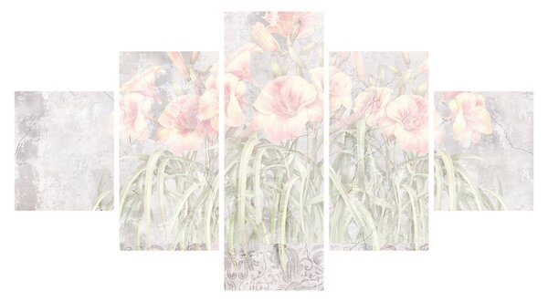 Obraz - Freska lilii (125x70 cm)