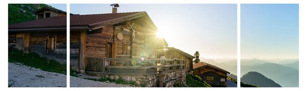 Obraz - Poranek w Alpach, Tyrol (170x50 cm)