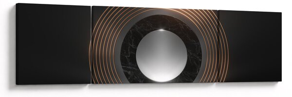 Obraz - Abstrakcja, księżyc nad wodą (170x50 cm)