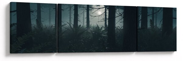 Obraz - Paproć w świetle księżyca (170x50 cm)