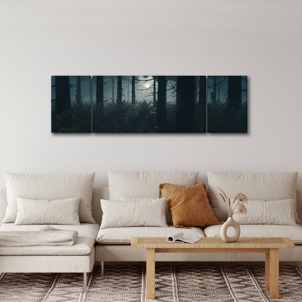 Obraz - Paproć w świetle księżyca (170x50 cm)