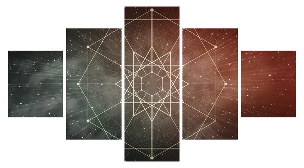 Obraz - Kosmiczny Dodekagram (125x70 cm)