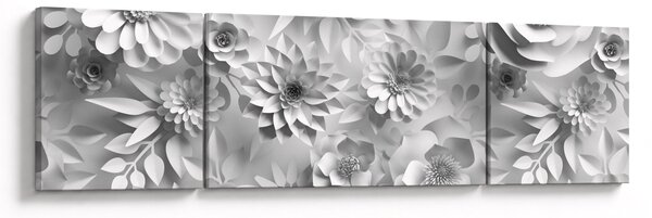 Obraz - Białe kwiaty (170x50 cm)