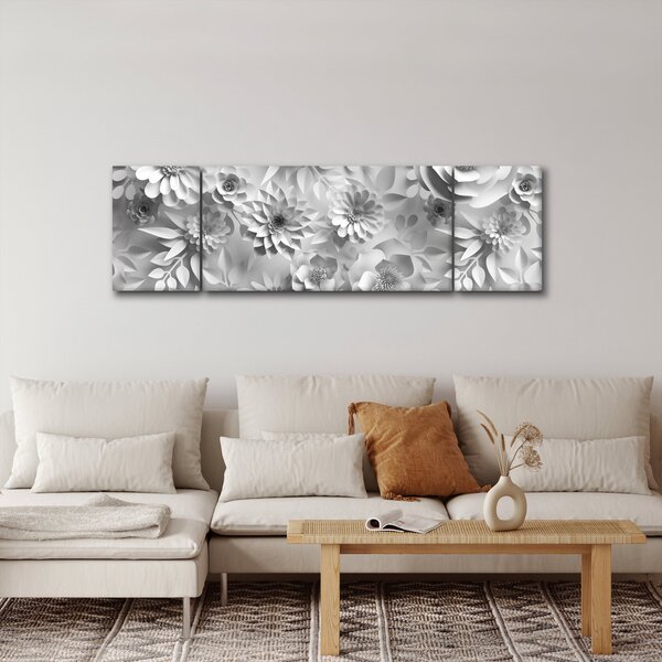 Obraz - Białe kwiaty (170x50 cm)