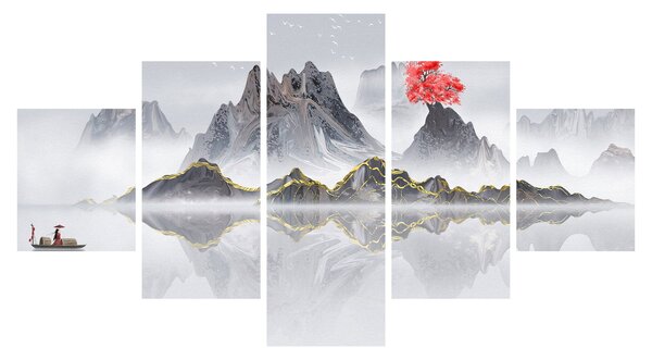 Obraz - Góry we mgle (125x70 cm)