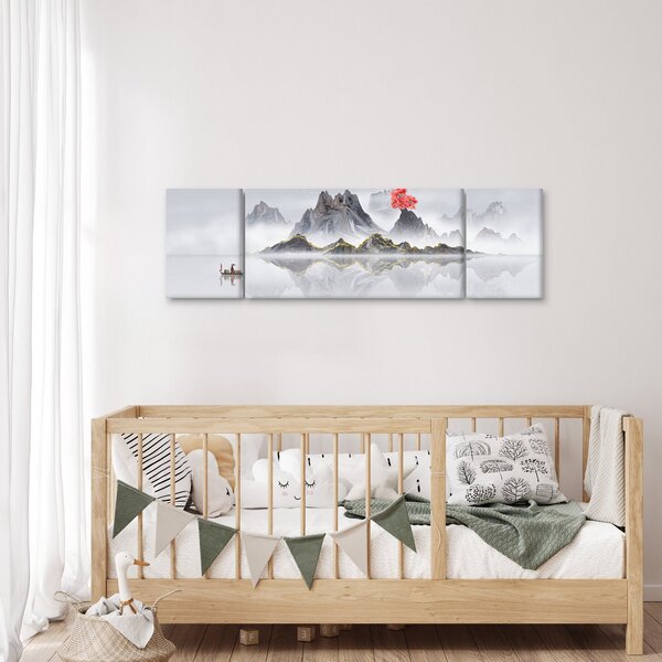 Obraz - Góry we mgle (170x50 cm)