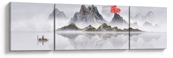 Obraz - Góry we mgle (170x50 cm)