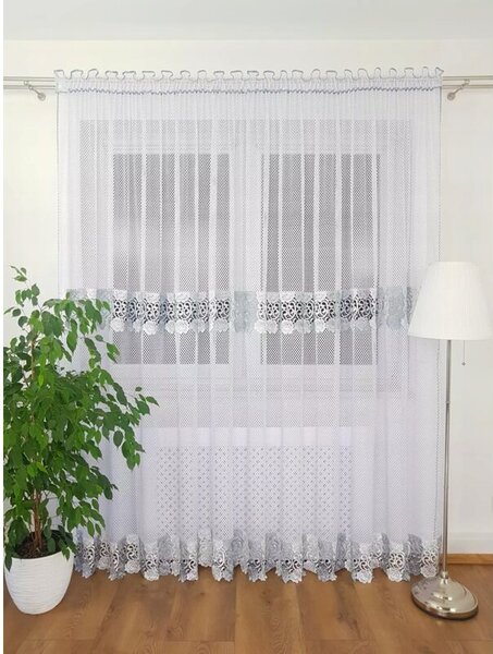 DÅuga firana z podwÃ³jnÄ gipiurÄ 400cm x 250cm
