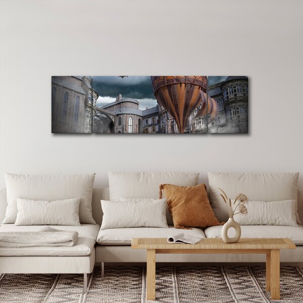Obraz - Surrealistyczny krajobraz (170x50 cm)