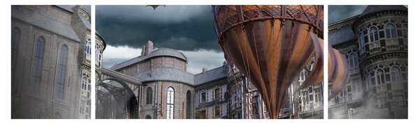 Obraz - Surrealistyczny krajobraz (170x50 cm)