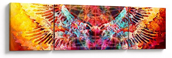 Obraz - Merkaba ze skrzydłami, abstrakcja (170x50 cm)