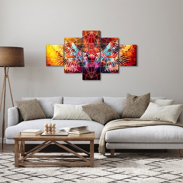 Obraz - Merkaba ze skrzydłami, abstrakcja (125x70 cm)