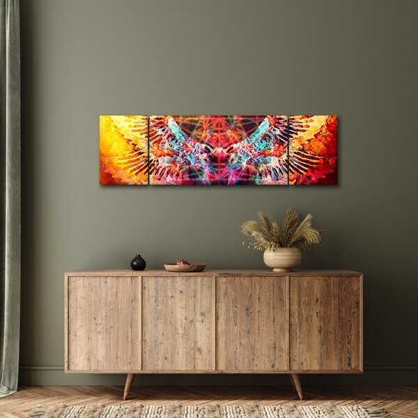 Obraz - Merkaba ze skrzydłami, abstrakcja (170x50 cm)