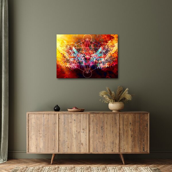Obraz - Merkaba ze skrzydłami, abstrakcja (70x50 cm)
