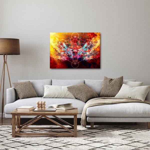 Obraz - Merkaba ze skrzydłami, abstrakcja (70x50 cm)