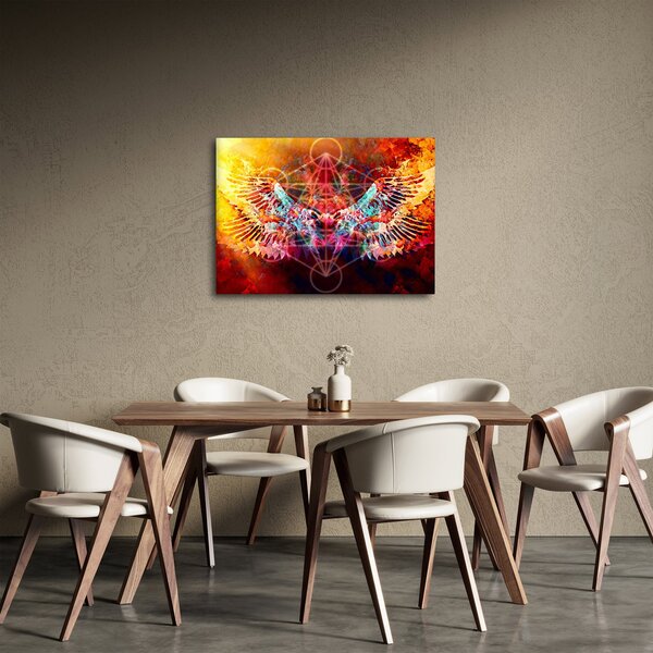 Obraz - Merkaba ze skrzydłami, abstrakcja (70x50 cm)