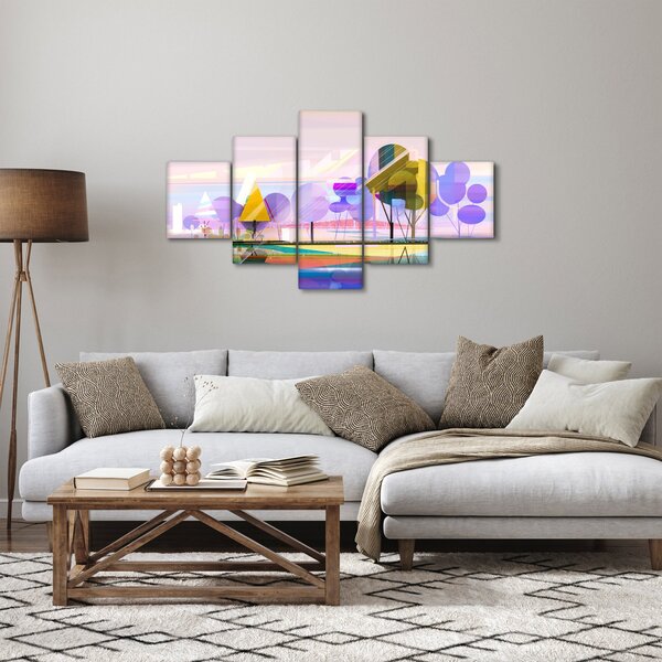 Obraz - Abstrakcja, krajobraz (125x70 cm)