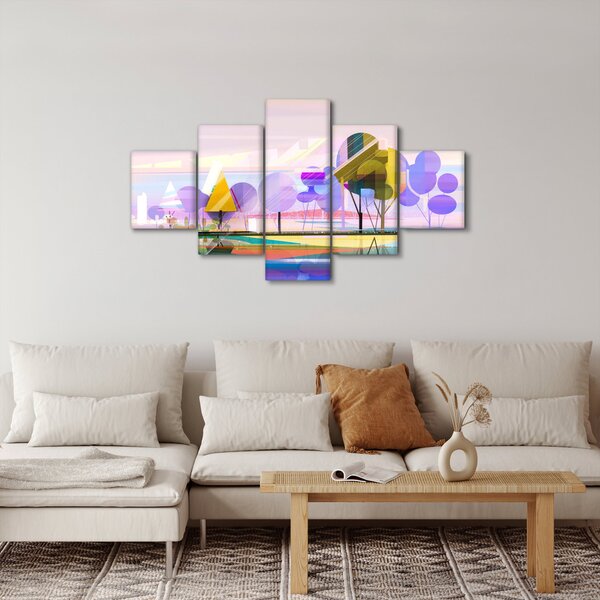 Obraz - Abstrakcja, krajobraz (125x70 cm)