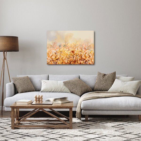 Obraz - Liście w jesiennych kolorach, obraz olejny (70x50 cm)