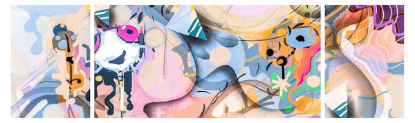 Obraz - Abstrakcja bajki (170x50 cm)