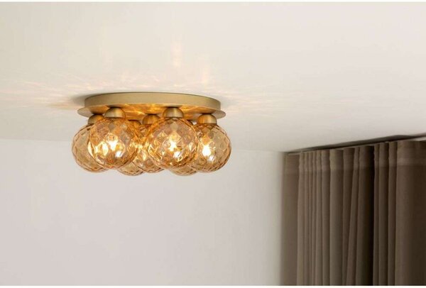 Lampa Sufitowa Nuura Aps, Apiales 7, ściemnialny, złoty | mosiężny, salon, szkło, skandynawski