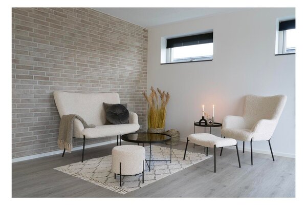Kremowy podnóżek z imitacji futra Glasgow – House Nordic