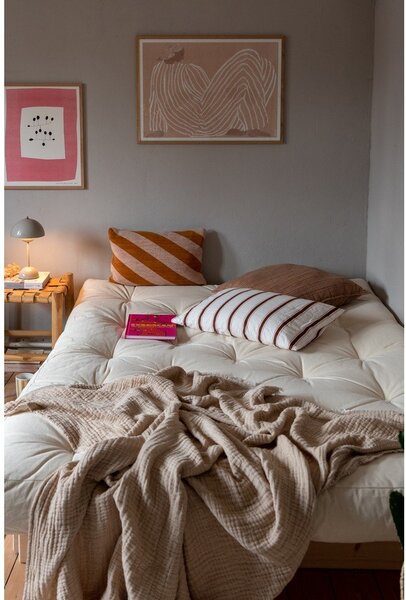 Naturalne łóżko z litego drewna sosnowego ze schowkiem i stelażem 90x200 cm Kanso – Karup Design