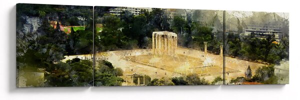 Obraz - Świątynia Zeusa, Ateny, Grecja (170x50 cm)