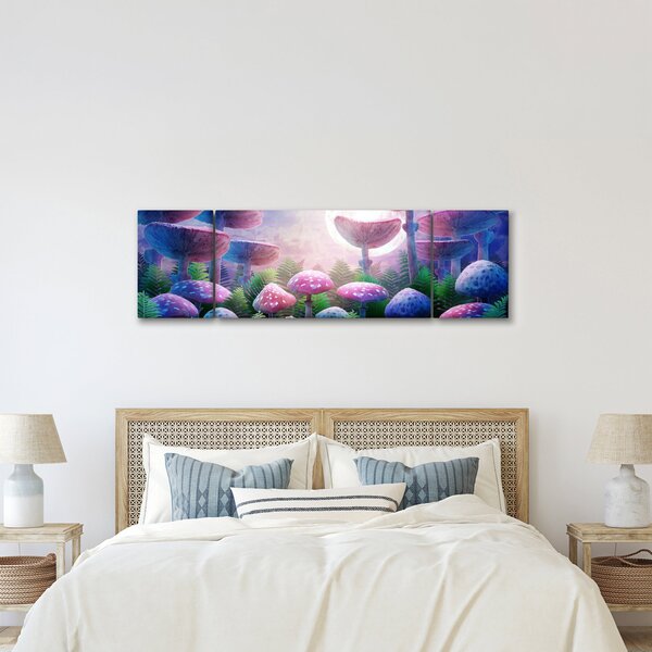 Obraz - Grzyby w pełni księżyca, grafika (170x50 cm)