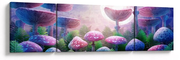 Obraz - Grzyby w pełni księżyca, grafika (170x50 cm)