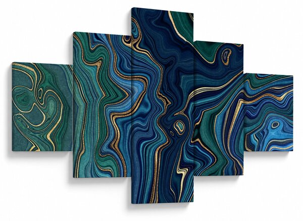 Obraz - Zielono - niebieski marmur (125x70 cm)