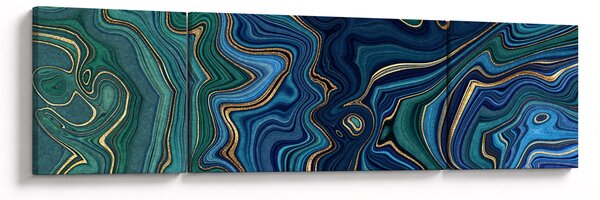 Obraz - Zielono - niebieski marmur (170x50 cm)