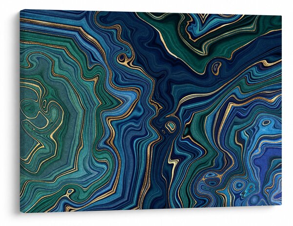 Obraz - Zielono - niebieski marmur (70x50 cm)