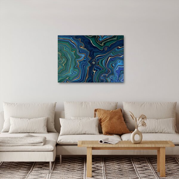 Obraz - Zielono - niebieski marmur (70x50 cm)